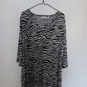 Zebra printed long shirt